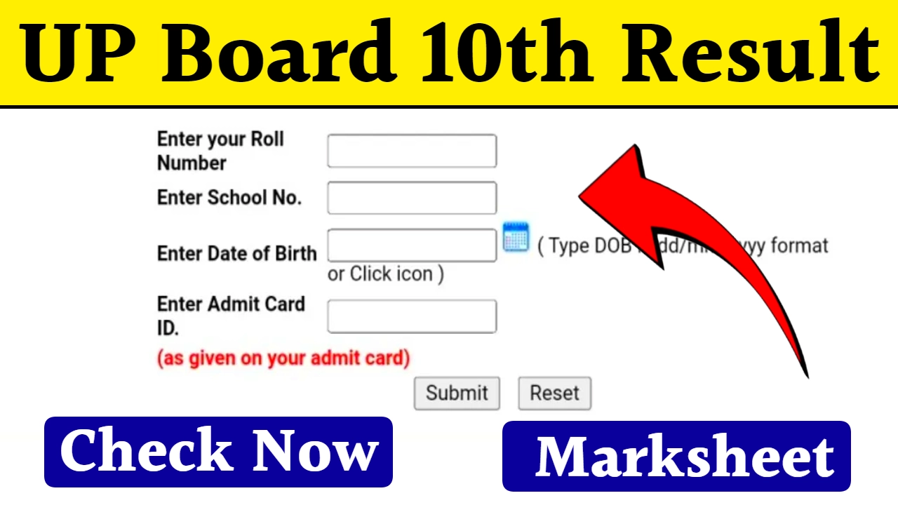 UP Board 10th Class Result
